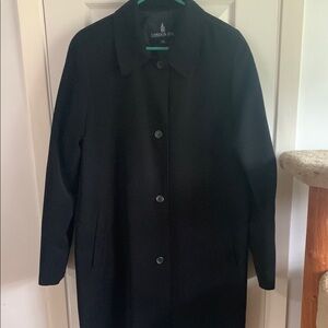 London Fog Black Trench Coat Classic Design